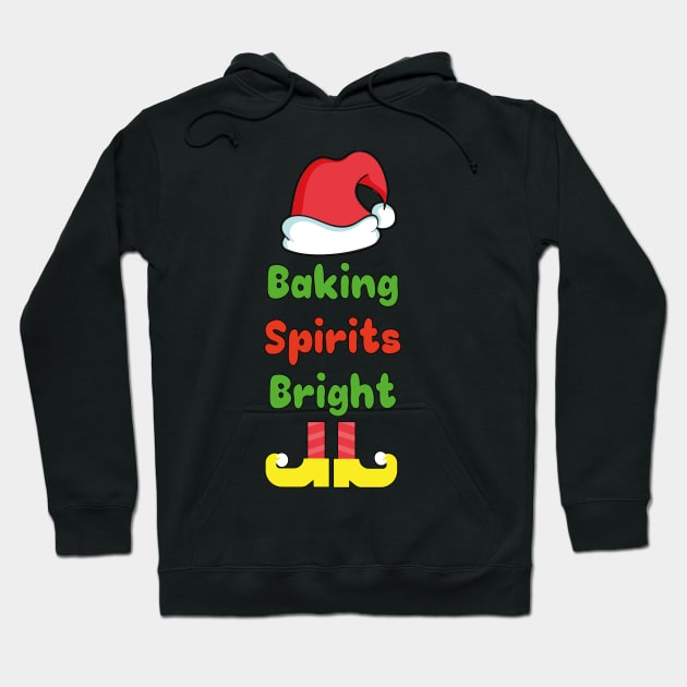 Elf - Baking Spirits Bright Christmas Baking Hoodie by ScrewpierDesign